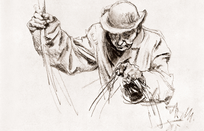  Adolpyh Von Menzel —— 马车夫的习作